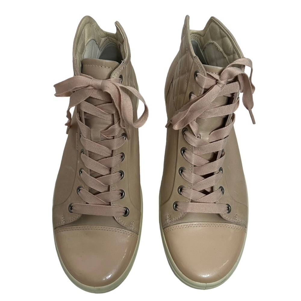 ECCO Quilted High Top Fashion Sneaker in Rose Dust - Picture 6 of 16